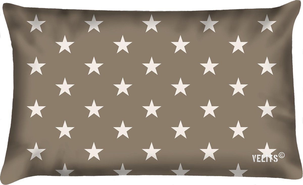 Velits outdoor Sierkussen - Buitenkussen Mud Race Waterafstotend Bootkussen Starry Night - Zwart En Bruin - 60 Cm X 40 Cm