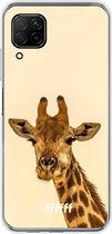 Huawei P40 Lite Hoesje Transparant TPU Case - Giraffe #ffffff