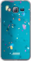 Samsung Galaxy J3 (2016) Hoesje Transparant TPU Case - Confetti #ffffff