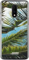 OnePlus 7 Hoesje Transparant TPU Case - Palms #ffffff