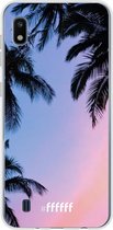 Samsung Galaxy A10 Hoesje Transparant TPU Case - Sunset Palms #ffffff