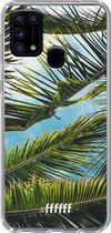 Samsung Galaxy M31 Hoesje Transparant TPU Case - Palms #ffffff