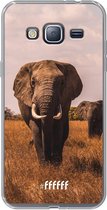 Samsung Galaxy J3 (2016) Hoesje Transparant TPU Case - Elephants #ffffff