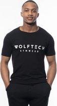 Wolftech Gymwear Sportshirt Heren - Zwart - M - Slim Fit - Sportkleding Heren