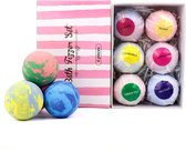 Bruisballen set voor in Bad - 100 % Natuurlijk - 6 Etherische Aroma Badbommen  - Badschuim - Badparels - Badzout - Zeep - Baden -  Bath bombs -Giftset - Geschenkset - Cadeau - Verzorging