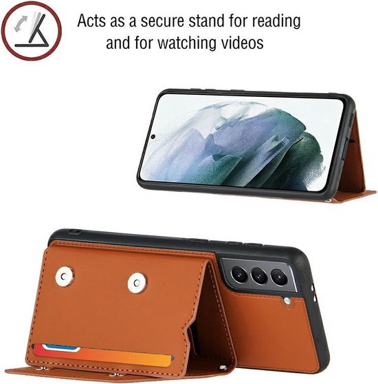 AA Commerce Telefoonhoesje - Back Cover - Geschikt Voor Samsung Galaxy S21 - Bruin - AA Commerce