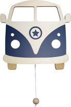 Houten muziekdoosje baby Retro Bus blauw - Mozarts lullaby - Roozje