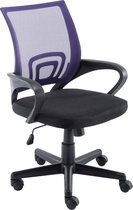 Bureaustoel - Microvezel - Comfortabel - Modern - Paars/Zwart