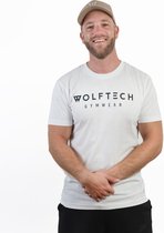 Wolftech Gymwear Sportshirt Heren - Wit - S - Regular Fit - Sportkleding Heren