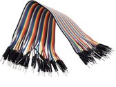 Dupont Jumper kabels 40 stuks (Male-Male) 15cm voor Breadboard - Arduino