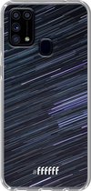 Samsung Galaxy M31 Hoesje Transparant TPU Case - Moving Stars #ffffff