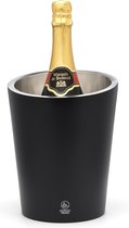 Leopold Vienna - Seau à champagne double paroi en acier inoxydable noir mat