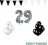 29 jaar Verjaardag Versiering Pakket Zebra