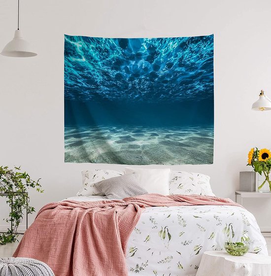 Ulticool Wandkleed 200x150 cm - Zee Natuur Stilte Aquarium - voor Binnen - Wandtapijt Wanddoek Stof Poster Backdrop Frame Decoratie Woonkamer Slaapkamer Kamer Babykameraankleding Aesthetic Room Decor - Vrouw Mannen Tiener Meisje Jongen