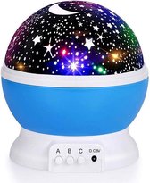 Sterrenhemel - Sterrenprojector - Galaxy projector - Kindernachtlampje - Star light - 360 graden roterend - USB/Batterij gevoed - Night light - Sterren - Kinderkamer - Baby - Blauw