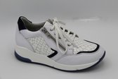Verhulst- 1333- witte sneaker blauwe accenten- H- dames- maat 38