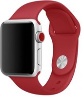 bandje geschikt voor Apple Watch Bandje / bandje geschikt voor Apple Watch Band / iWatch bandje / Series 1 2 3 4 5 6 SE / Sport / Siliconen / Armband / Roestvrij / 42 mm / 44 mm / S/M – Wijnr