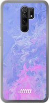 Xiaomi Redmi 9 Hoesje Transparant TPU Case - Purple and Pink Water #ffffff