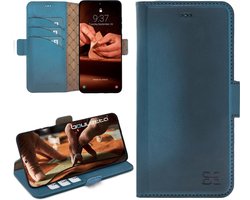 Bouletta geschikt voor Samsung Galaxy S21 Plus lederen BookCase hoesje - Midnight Blue