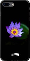 iPhone 8 Plus Hoesje TPU Case - Purple flower in the dark #ffffff