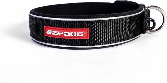 EzyDog Neo Classic Hondenhalsband - Halsband voor Honden - 30-33cm - Zwart - Ezydog