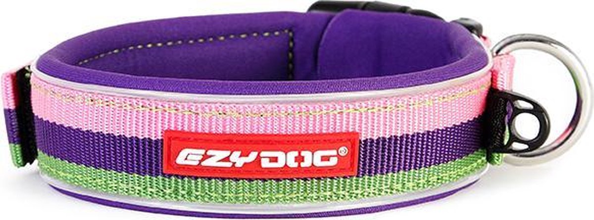 EzyDog Neo Classic Hondenhalsband - Halsband voor Honden - 30-33cm - Bubble Gum - Ezydog
