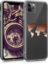 kwmobile telefoonhoesje voor Apple iPhone 11 Pro - Hoesje voor smartphone - Wereldkaart design