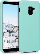 kwmobile telefoonhoesje voor Samsung Galaxy A8 (2018) - Hoesje met siliconen coating - Smartphone case in mat mintgroen