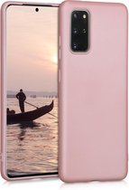 kwmobile telefoonhoesje voor Samsung Galaxy S20 Plus - Hoesje voor smartphone - Back cover in metallic roségoud