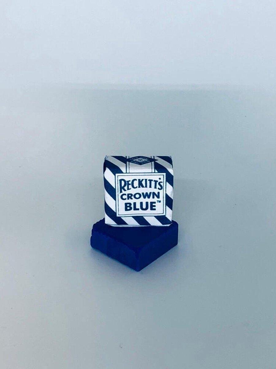 Reckitt's Crown Blue - Blauwsel 1x blauwtablet voor witte was - wasmiddel ouderwets