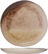 Cosy & Trendy Yindi - Bord - Bruin - D33cm - Keramiek - (Set van 6) en Yourkitchen E-kookboek Heerlijke Smulrecepten