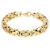 Amodi® Jewellery - Byzantine Armband - Geometrisch - Byzantijnse Touw Structuur - Goudkleurig