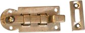 DELTAFIX rolschuif met bocht | 60 x 25 mm | geel verzinkt | met sluitplaat