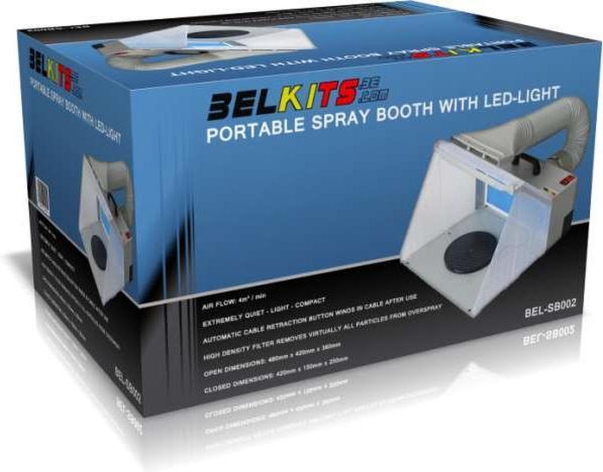 Cabine de pulvérisation portable Belkits SB002 avec kit d' Accessoires de  vêtements