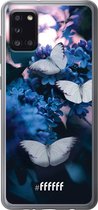 Samsung Galaxy A31 Hoesje Transparant TPU Case - Blooming Butterflies #ffffff