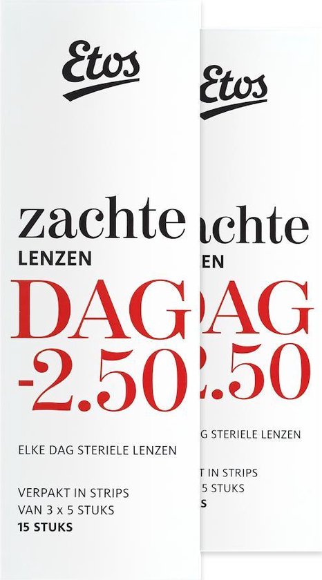 Etos Zachte Daglenzen -2,50 - 30 stuks (2 x 15) | bol.com