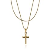 Croyez Jewelry | Cross Gold Layerup | Rope / 65cm / 65cm