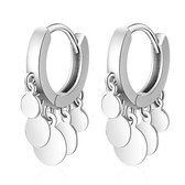 Oorbellen dames | oorringen dames | klapoorringen | zilver 925 | zilveren oorbellen | muntjes | cadeau voor vrouw | oorbellen meisjes | oorbellen met hanger | schoencadeautje sinte