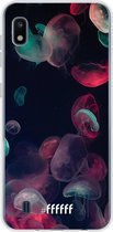 Samsung Galaxy A10 Hoesje Transparant TPU Case - Jellyfish Bloom #ffffff