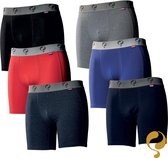 Quick Q1905 Bodywear Hommes Boxers 6-Pack Zwart Grijs Rouge Bleu Jeans Blauw Marine