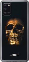 Samsung Galaxy A31 Hoesje Transparant TPU Case - Gold Skull #ffffff