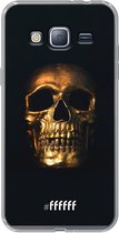 Samsung Galaxy J3 (2016) Hoesje Transparant TPU Case - Gold Skull #ffffff