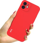 IMAK iPhone 12 TPU hoesje - rood