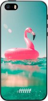 iPhone 5s Hoesje TPU Case - Flamingo Floaty #ffffff