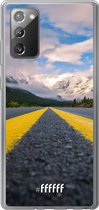 Samsung Galaxy Note 20 Hoesje Transparant TPU Case - Road Ahead #ffffff