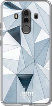 Huawei Mate 10 Pro Hoesje Transparant TPU Case - Mirrored Polygon #ffffff