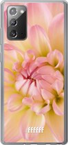 Samsung Galaxy Note 20 Hoesje Transparant TPU Case - Pink Petals #ffffff