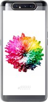 Samsung Galaxy A80 Hoesje Transparant TPU Case - Rainbow Pompon #ffffff