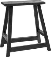 Original Home Stoel Hout Zwart - Chinese Rectangle Chair - 46 x 18 x 55 cm