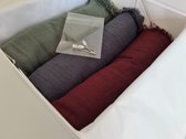 GIFTBOX VAN 3 Hoofddoeken Crinkle – Hijab – Sjaal - Hoofddeksel– Islam – Moslima